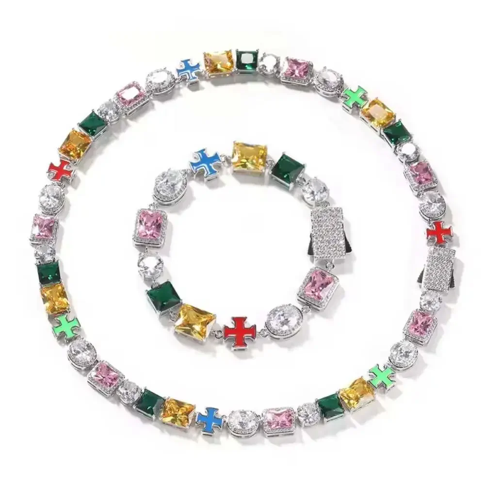 Multi Colored Crystal Necklace Bracelet 81 Ce